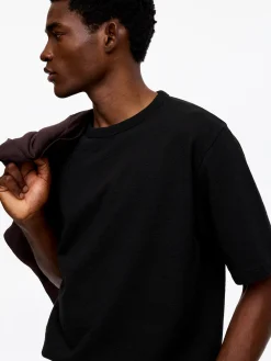 Lockeres Bouclé-T-Shirt
