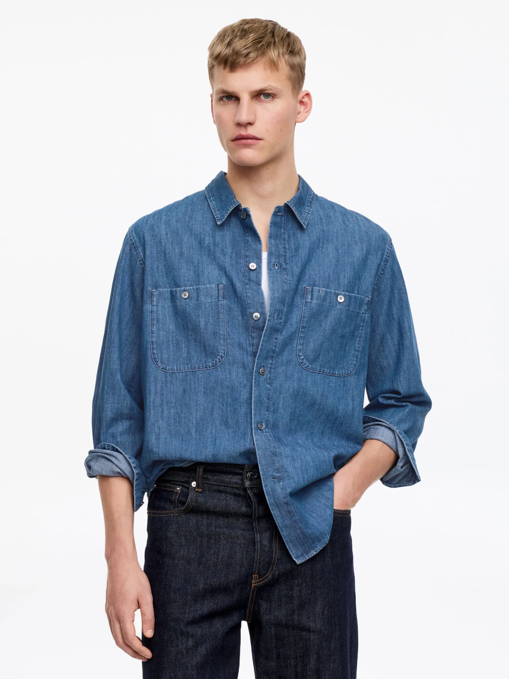 Lockeres Jeanshemd