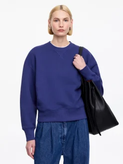 Lockeres Sweatshirt aus Frottee