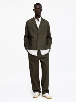 Lässiger Blazer aus Baumwolle und Leinen