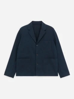 Lässiger Blazer aus Baumwolle und Leinen