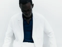 Lässiger Blazer aus Baumwolle und Leinen