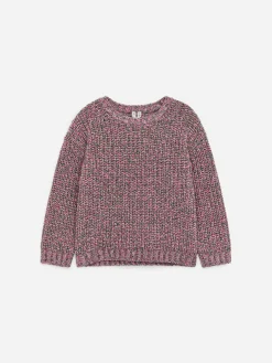 Marmorierter Strickpullover aus Wolle