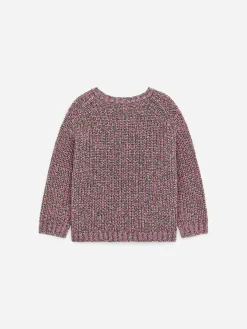 Marmorierter Strickpullover aus Wolle