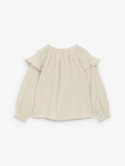 Musselinbluse mit Rüschen