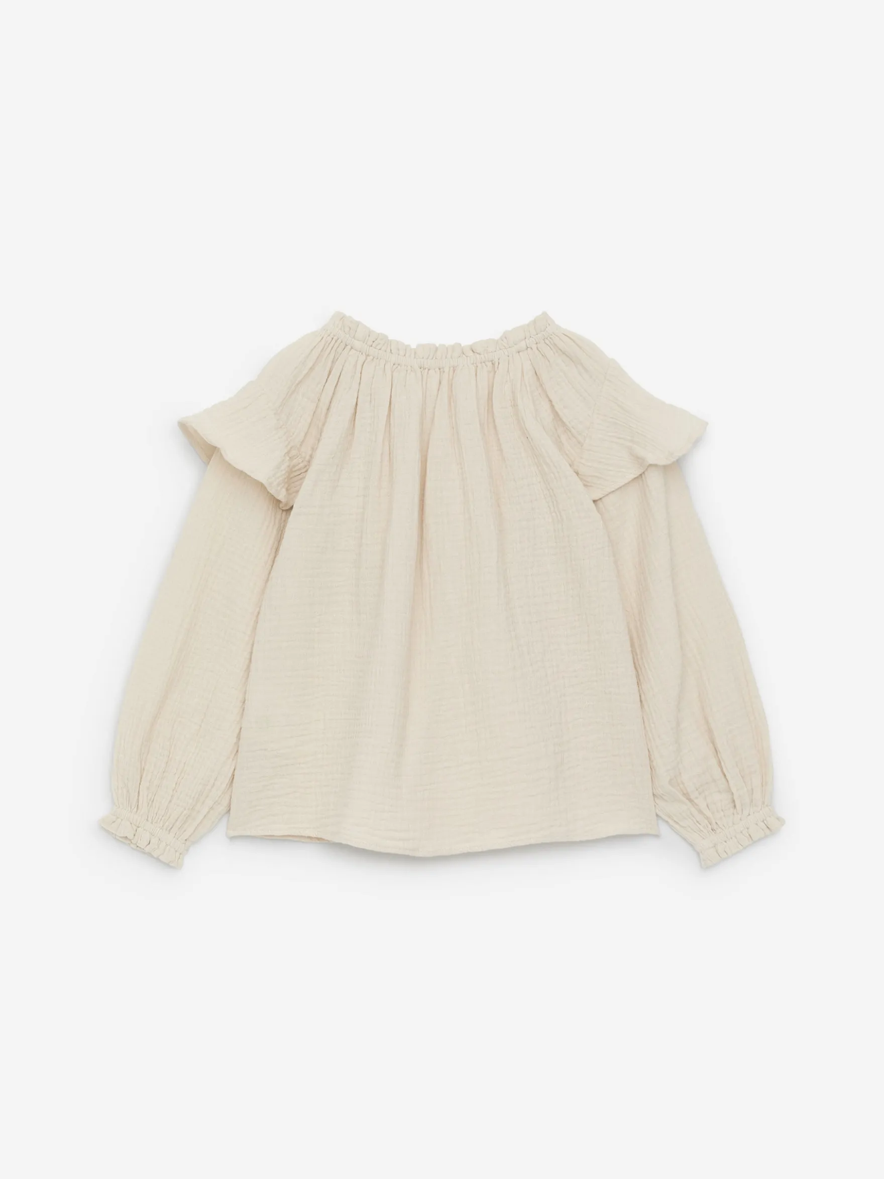 Musselinbluse mit Rüschen