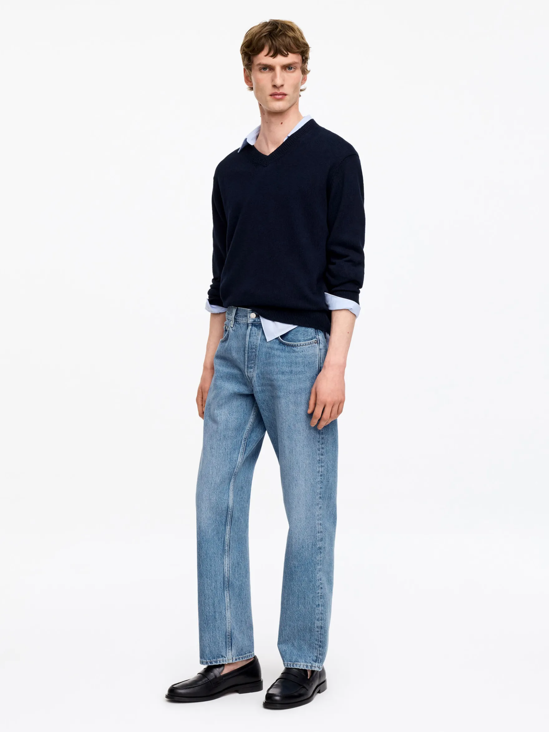 OCEAN Loose Straight Jeans
