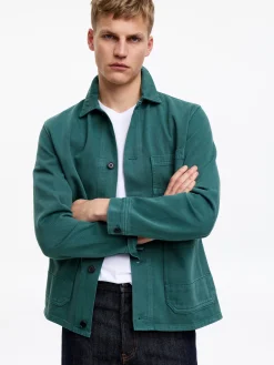 Overdyed-Overshirt aus Twill