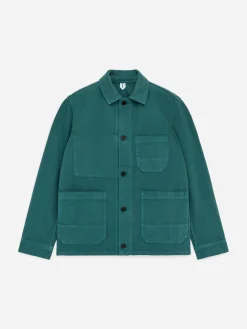 Overdyed-Overshirt aus Twill