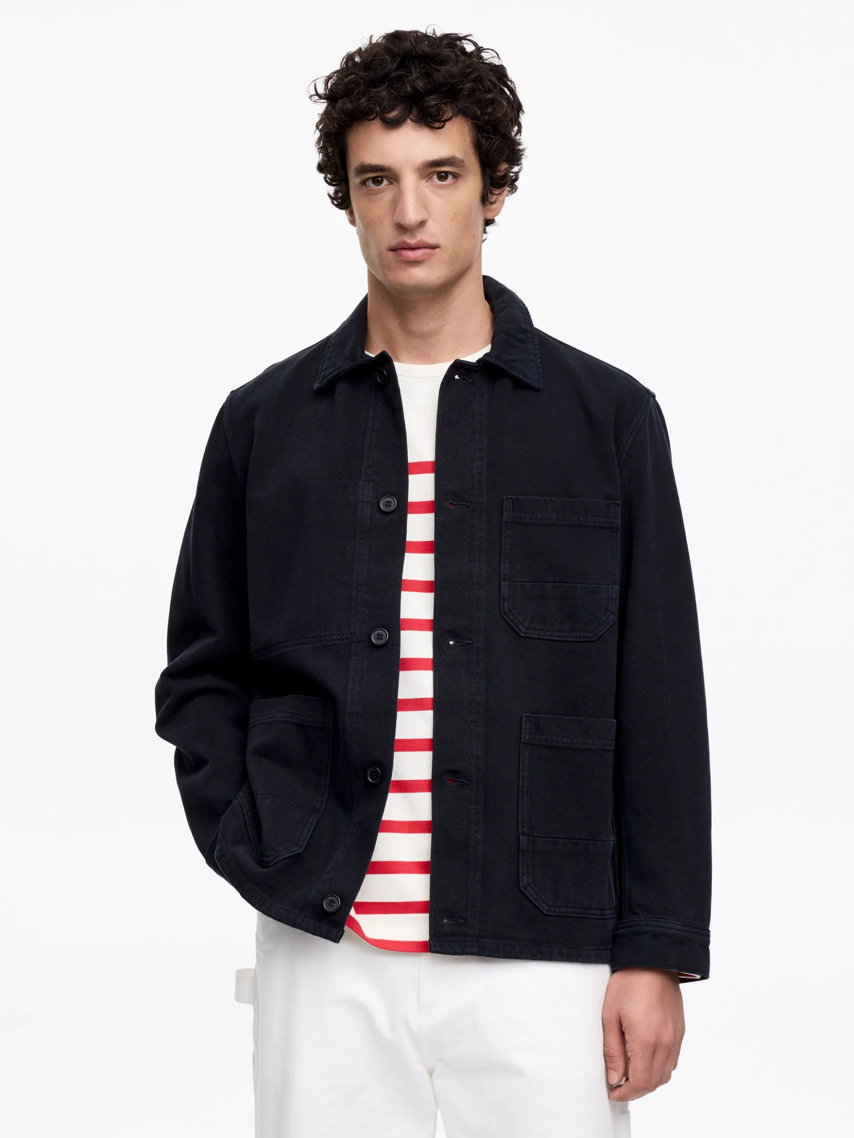 Overdyed-Overshirt aus Twill
