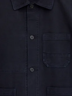 Overdyed-Overshirt aus Twill