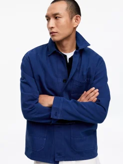 Overdyed-Overshirt aus Twill