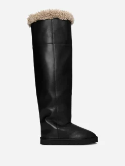 Overknee-Stiefel aus Leder