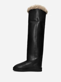 Overknee-Stiefel aus Leder