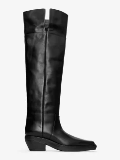 Overknee-Stiefel aus Leder