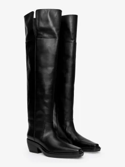 Overknee-Stiefel aus Leder