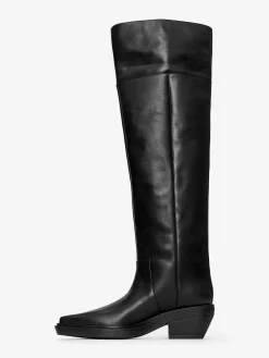 Overknee-Stiefel aus Leder