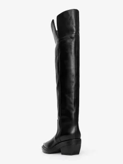 Overknee-Stiefel aus Leder