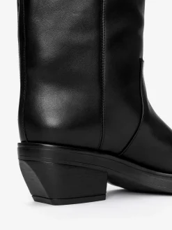 Overknee-Stiefel aus Leder