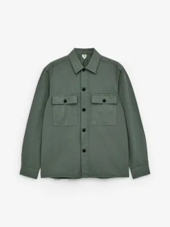 Overshirt aus Baumwolle und Leinen