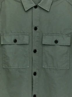 Overshirt aus Baumwolle und Leinen