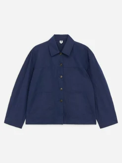 Overshirt aus Leinen und Baumwolle