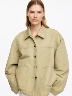 Overshirt aus Leinen und Baumwolle