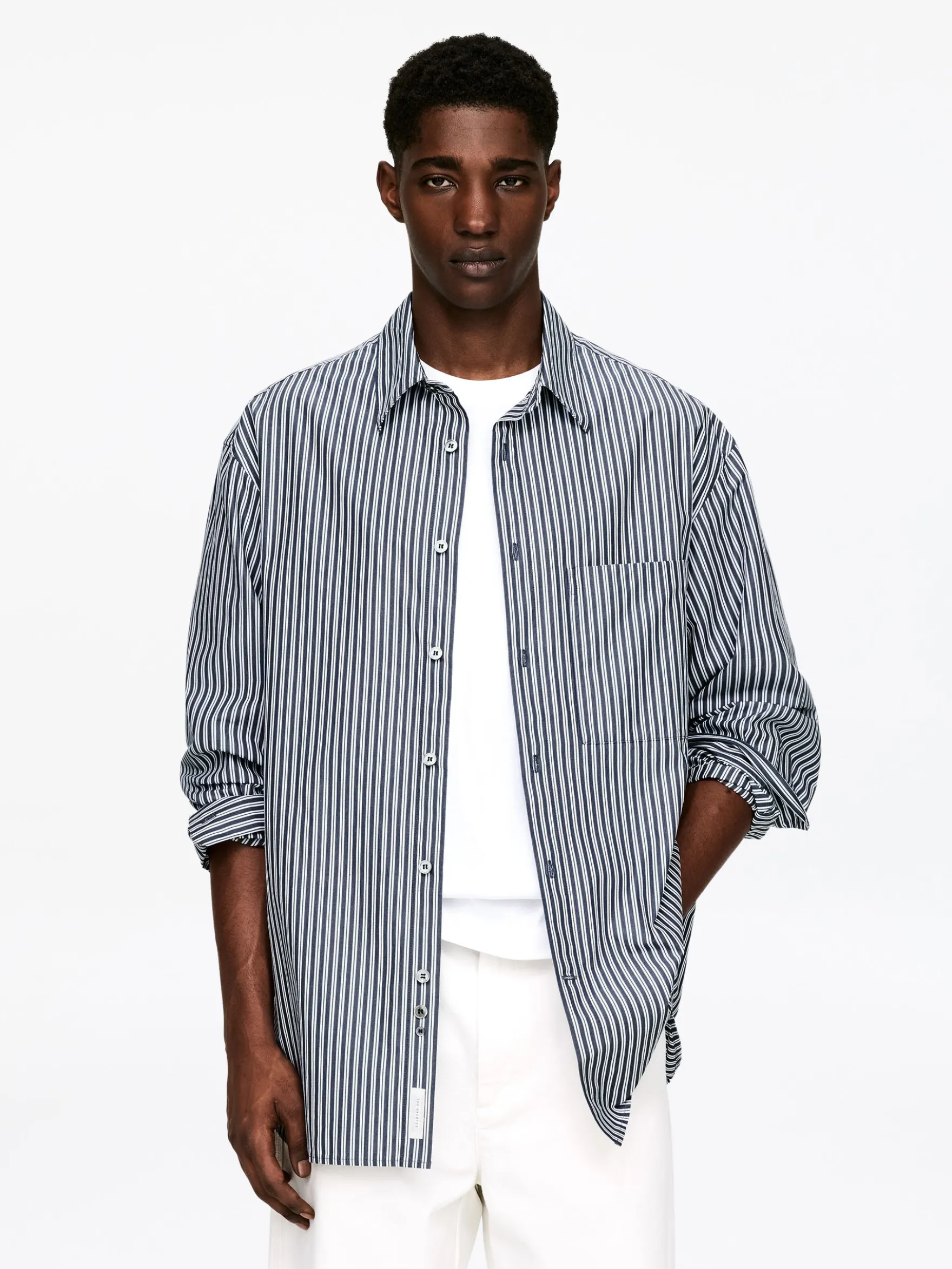 Oversized-Hemd aus Popeline