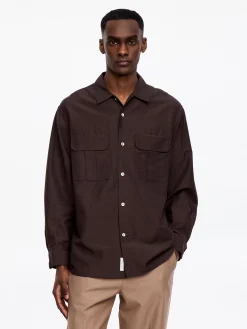 Oversize-Hemd aus Lyocell-Mischung