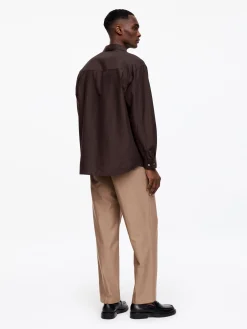 Oversize-Hemd aus Lyocell-Mischung