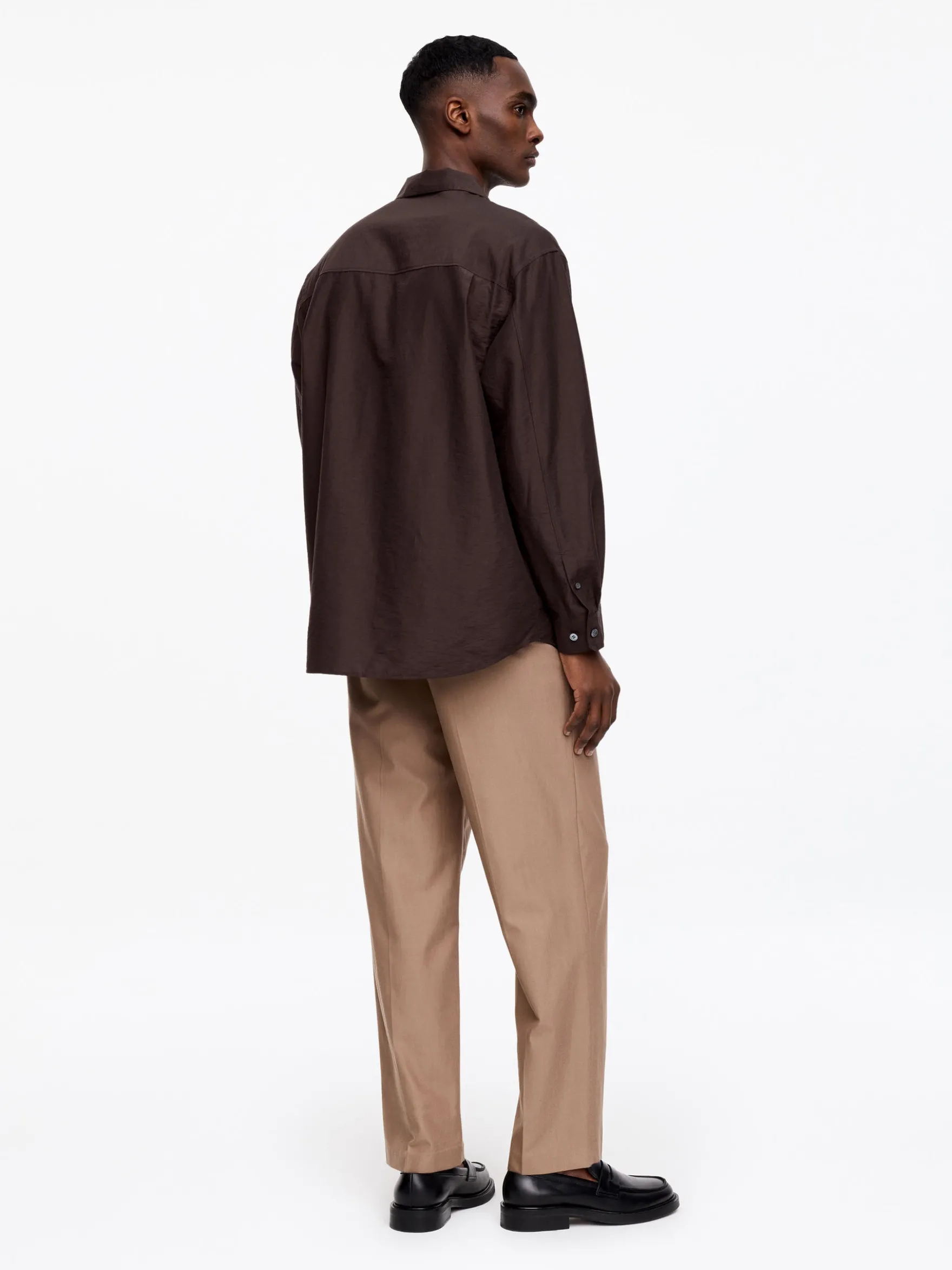 Oversize-Hemd aus Lyocell-Mischung