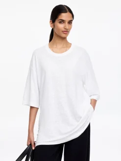 Oversize-T-Shirt aus Leinen