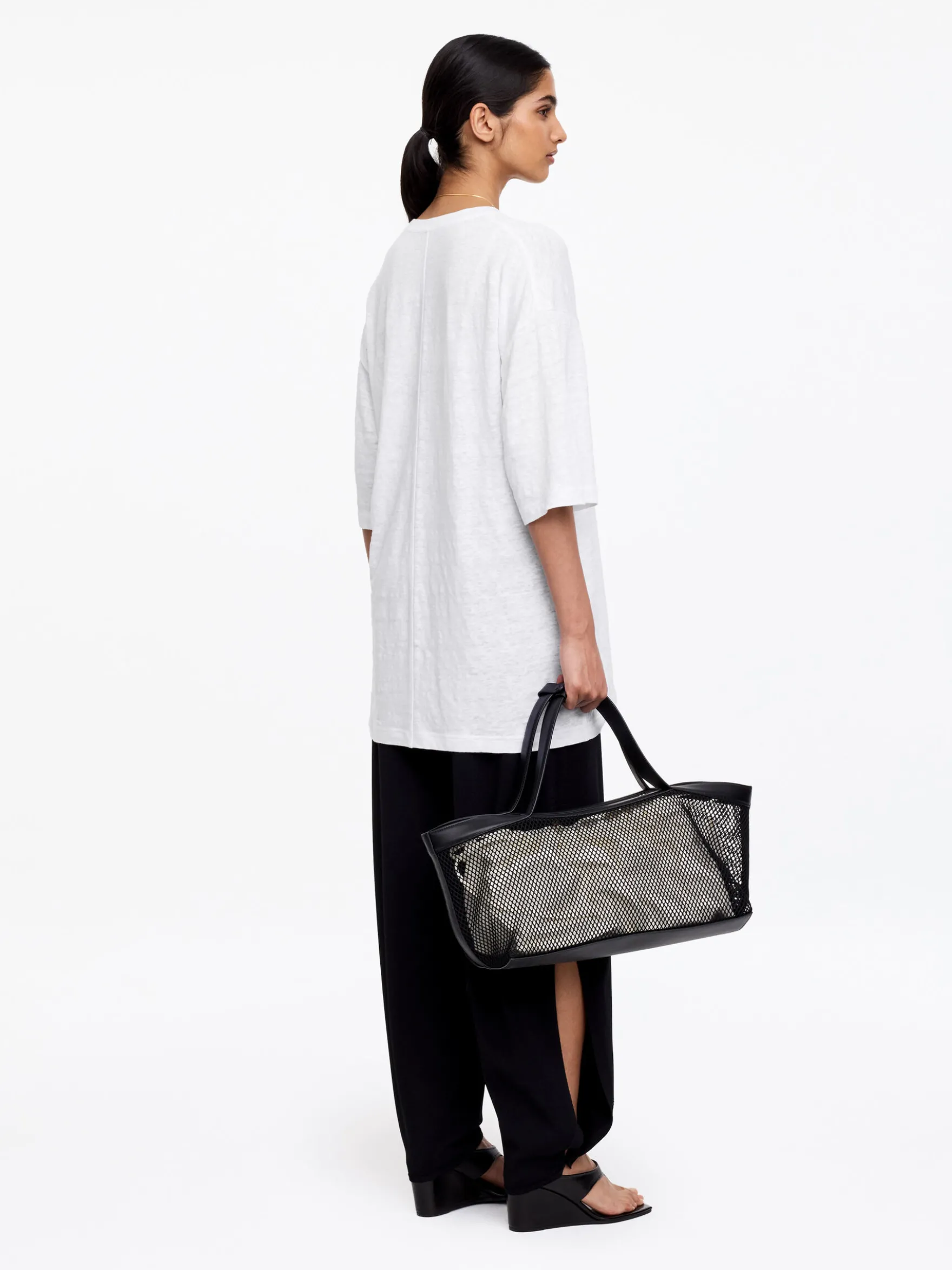 Oversize-T-Shirt aus Leinen