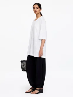 Oversize-T-Shirt aus Leinen