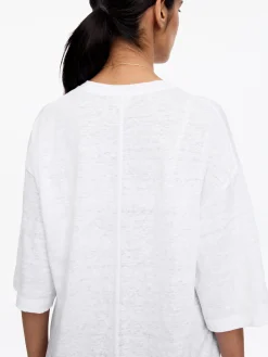 Oversize-T-Shirt aus Leinen