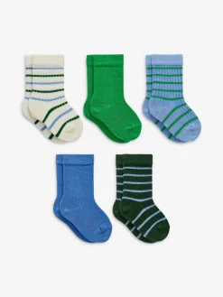 5 Paar Rippstricksocken für Babys