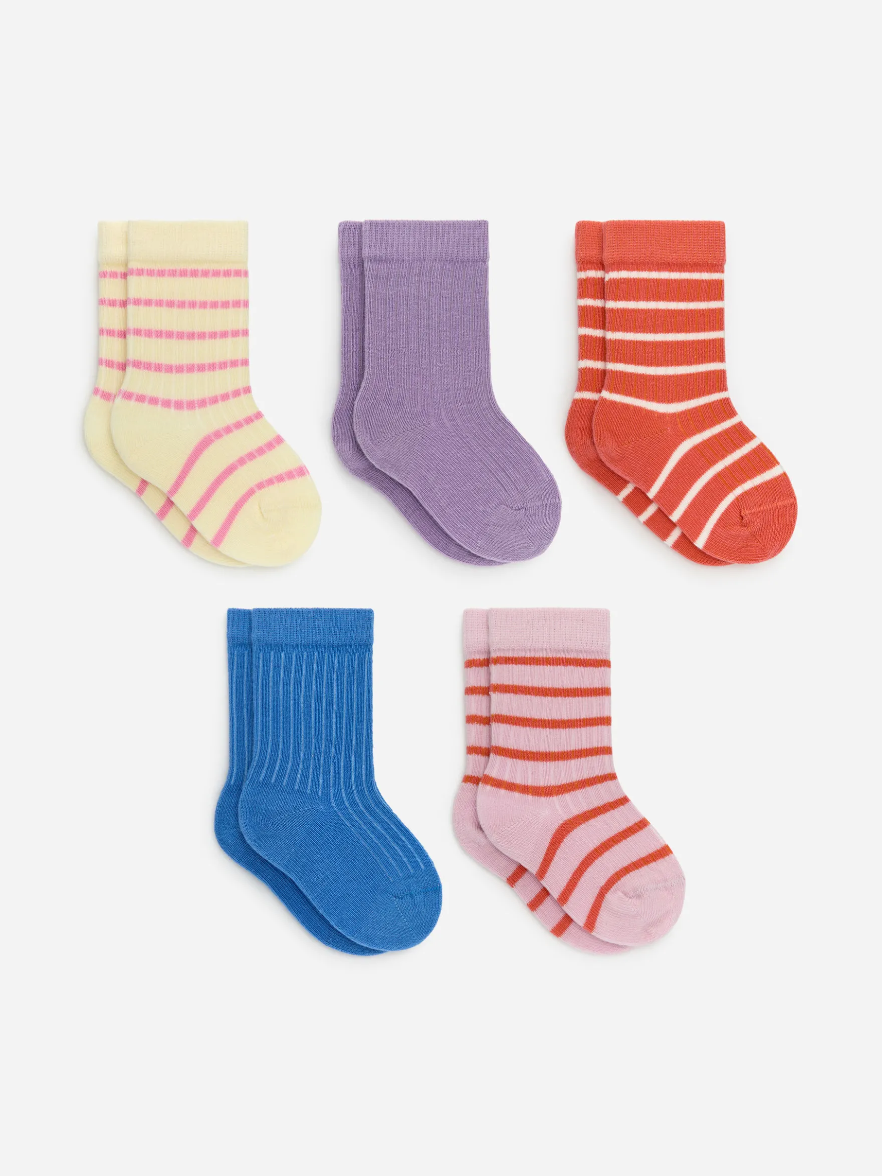 5 Paar Rippstricksocken für Babys