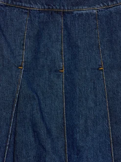 Plissierter Jeansrock