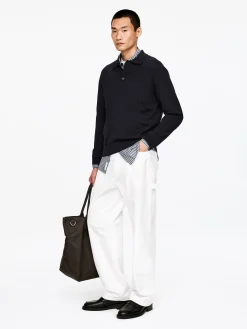 Polopullover aus Merinowolle
