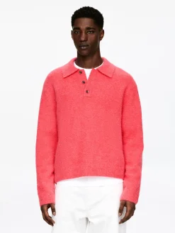Poloshirt aus Alpakawolle und Wolle