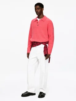 Poloshirt aus Alpakawolle und Wolle