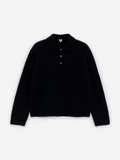 Poloshirt aus Alpakawolle und Wolle