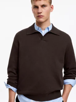 Poloshirt aus Baumwolle und Seide