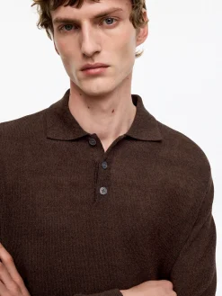 Poloshirt aus Leinenmischung