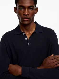 Poloshirt aus Leinenmischung
