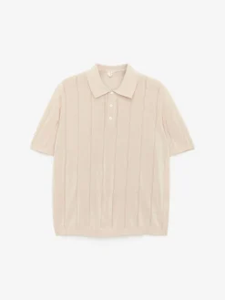 Poloshirt im Pointelle-Strick