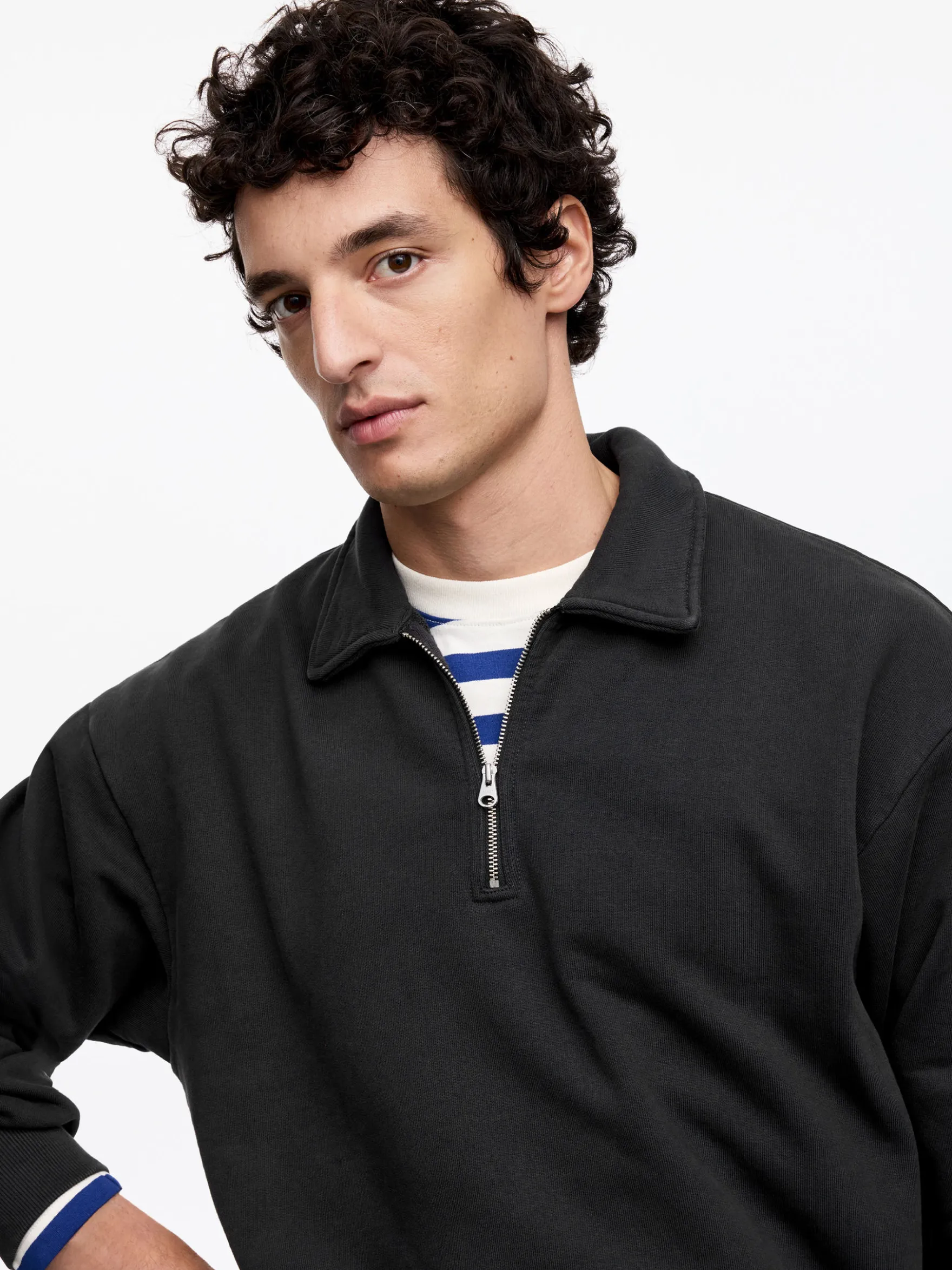 Poloshirt mit kurzem Reißverschluss