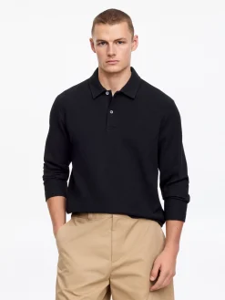 Poloshirt mit Waffelmuster
