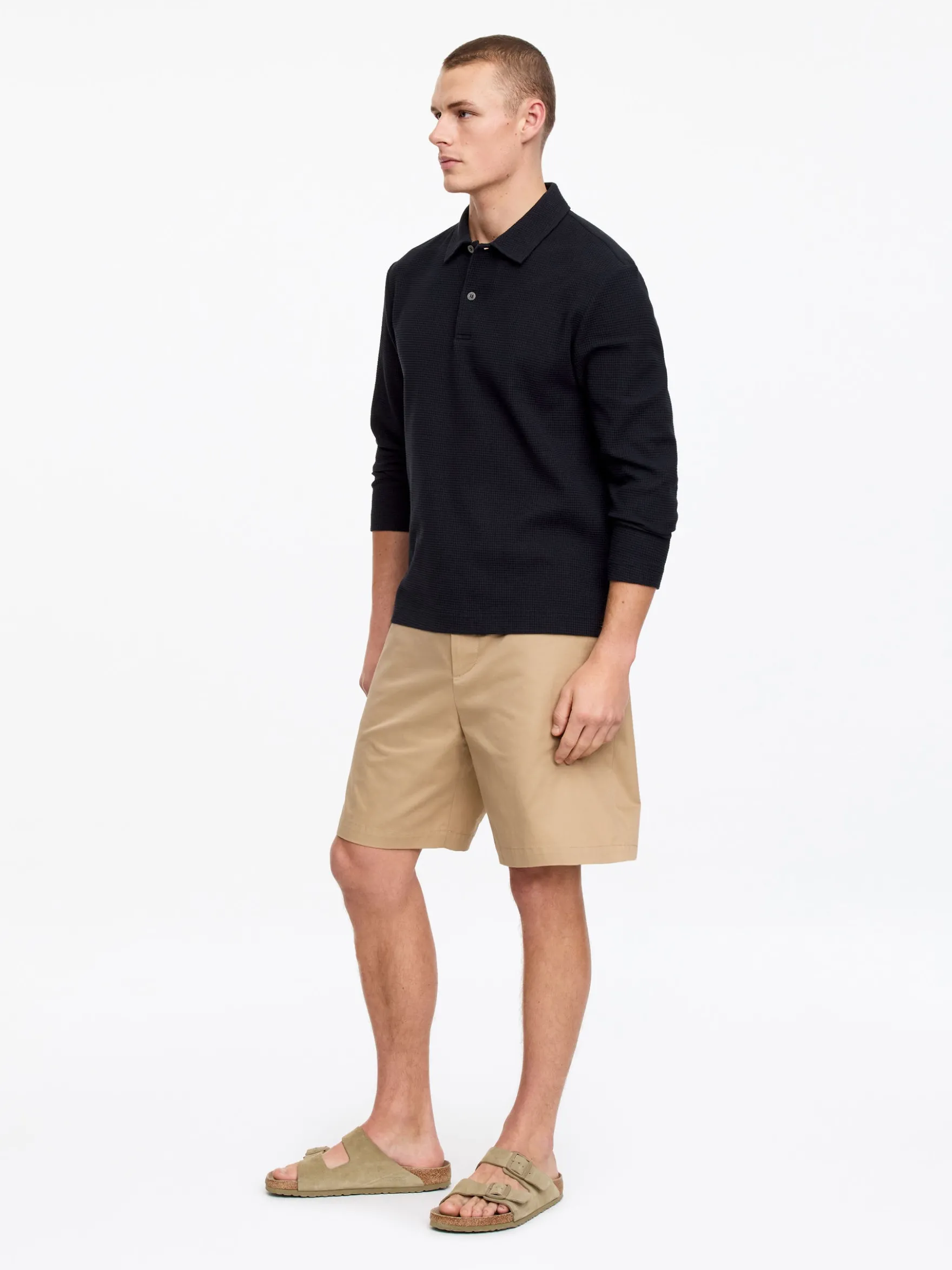 Poloshirt mit Waffelmuster