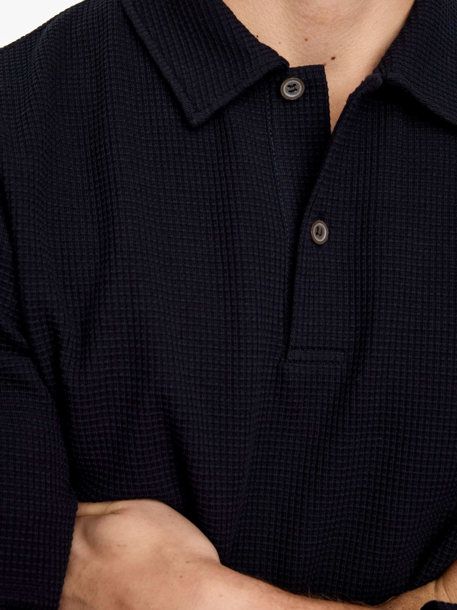 Poloshirt mit Waffelmuster